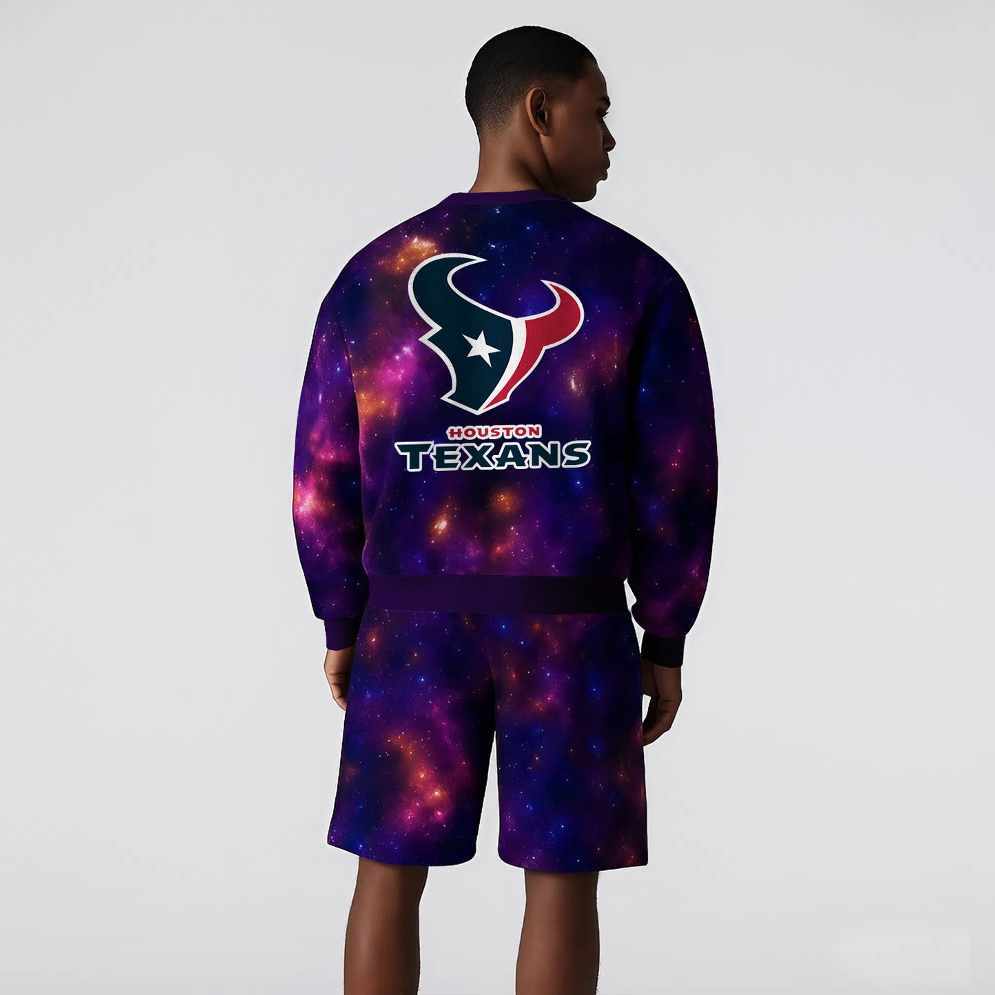Premium NFL HTX Full Set Long Sweatshirt And Short Pants V1 NMD NHM