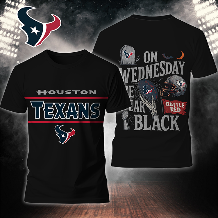 Premium NFL HTX On Wednesday We Wear Black T-shirt V4 NMD TTV