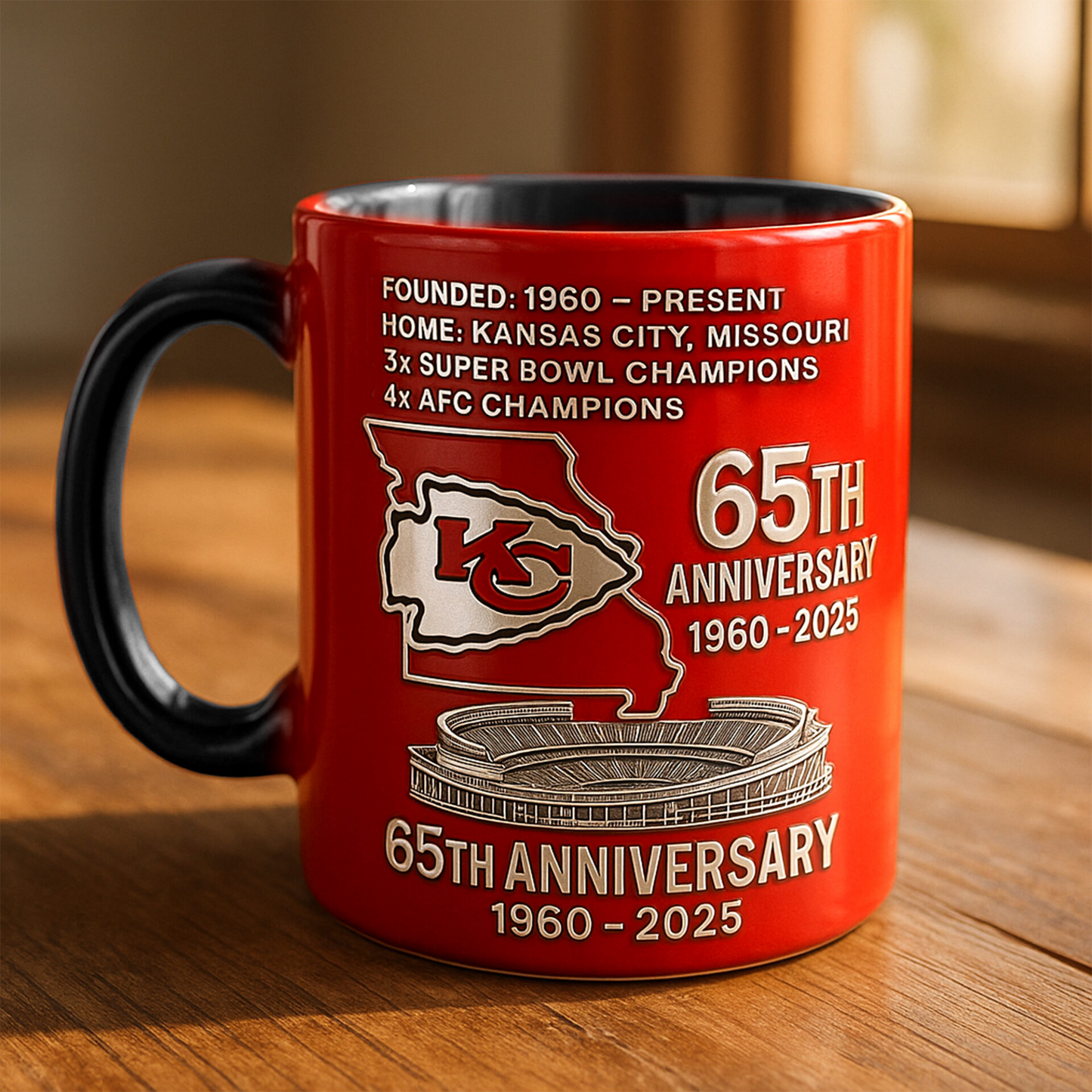 Premium NFL KC The Anniversary Mug V1 NAK