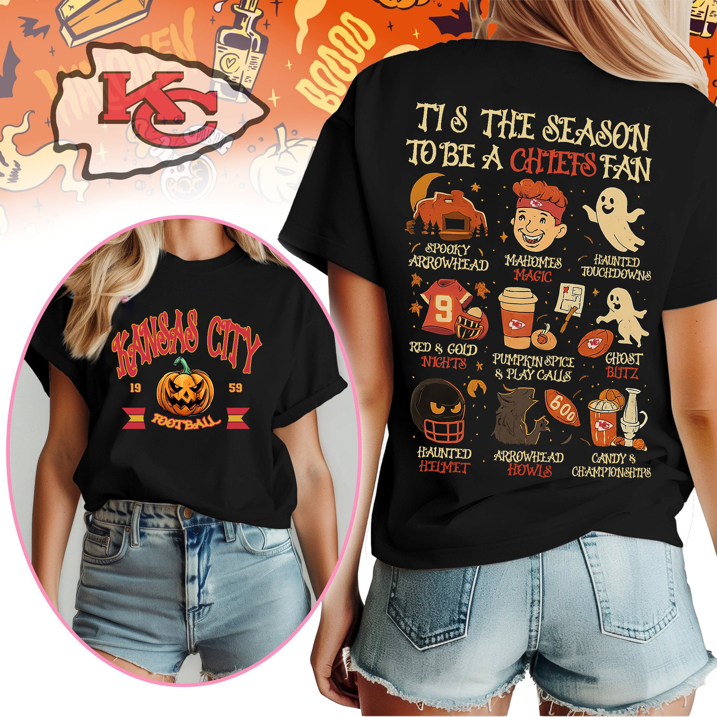 Premium NFL KCC HALOWEEN T-shirt V1 NMD TTV