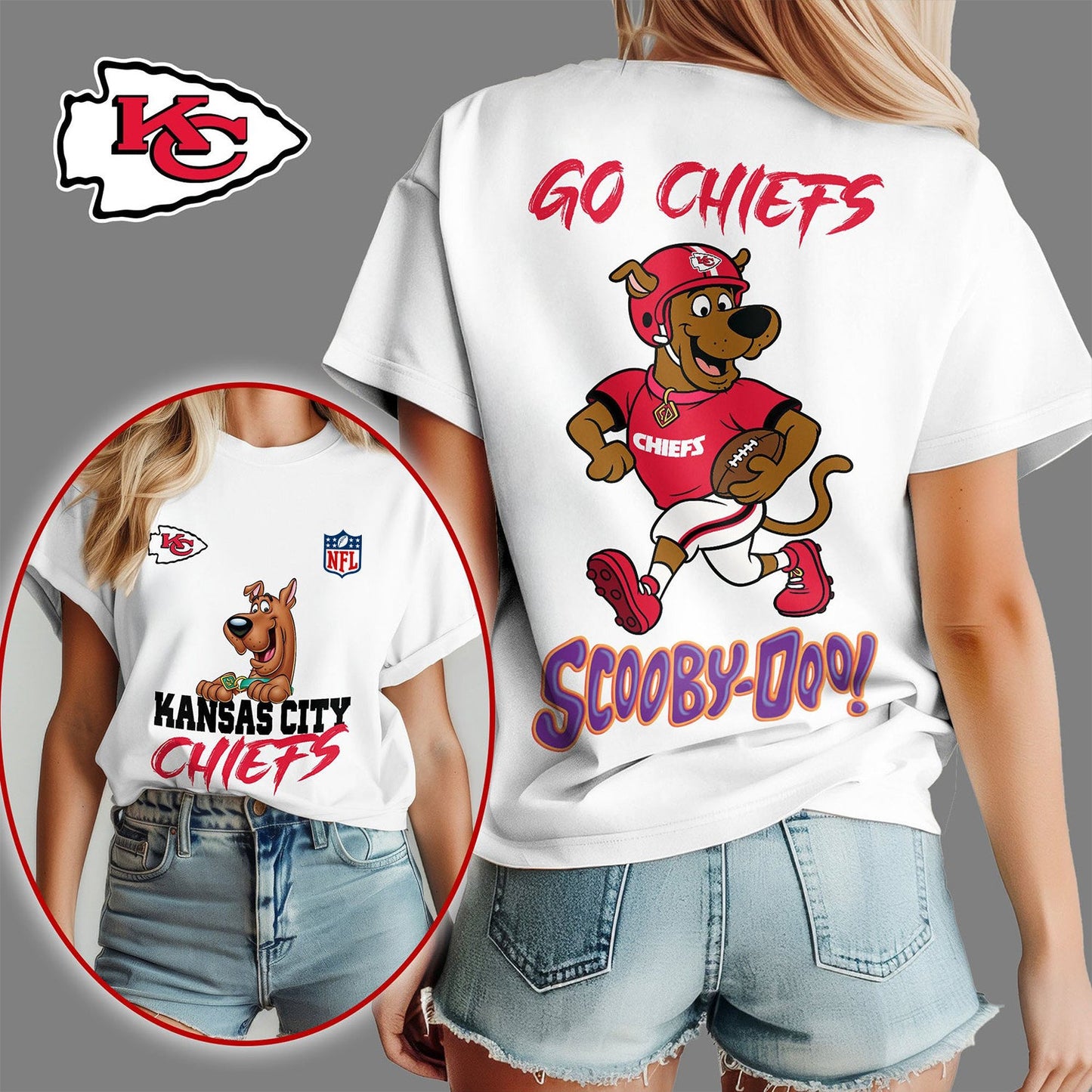 Premium NFL KCC Scooby-doo T-shirt V11 NMD NHM