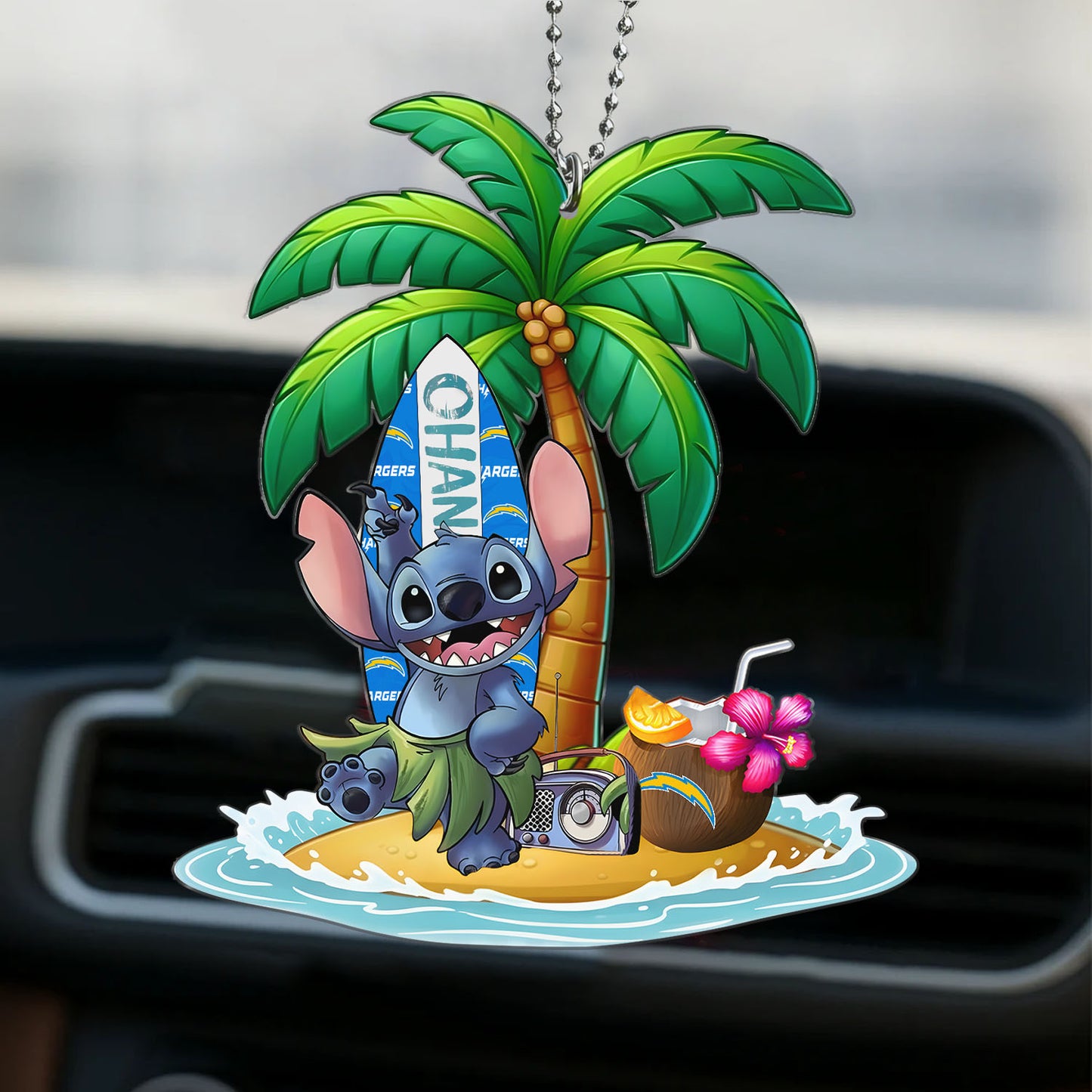 Premium NFL LAC x ST Hawai Car Ornament DatND DVT