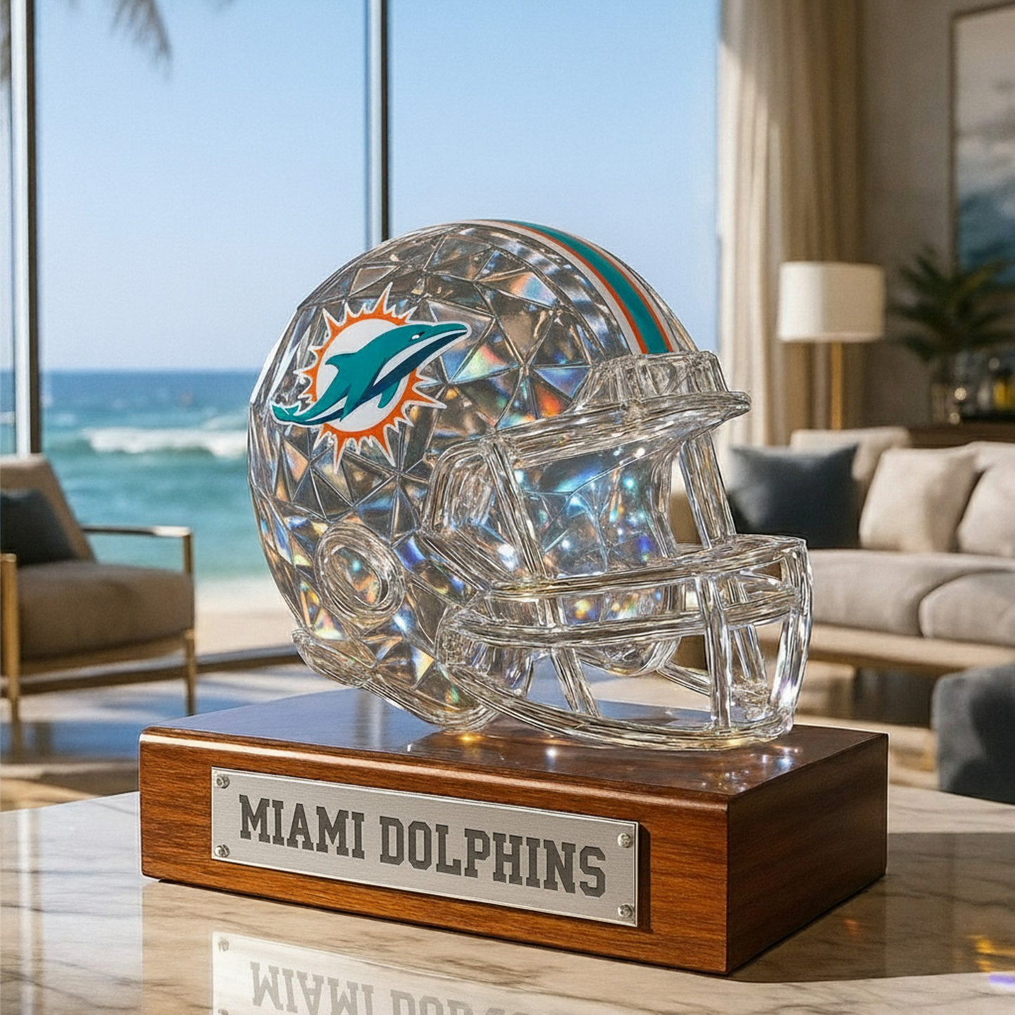 Premium NFL MIA Crystal Style Desktop Ornament V1 NMD TTV