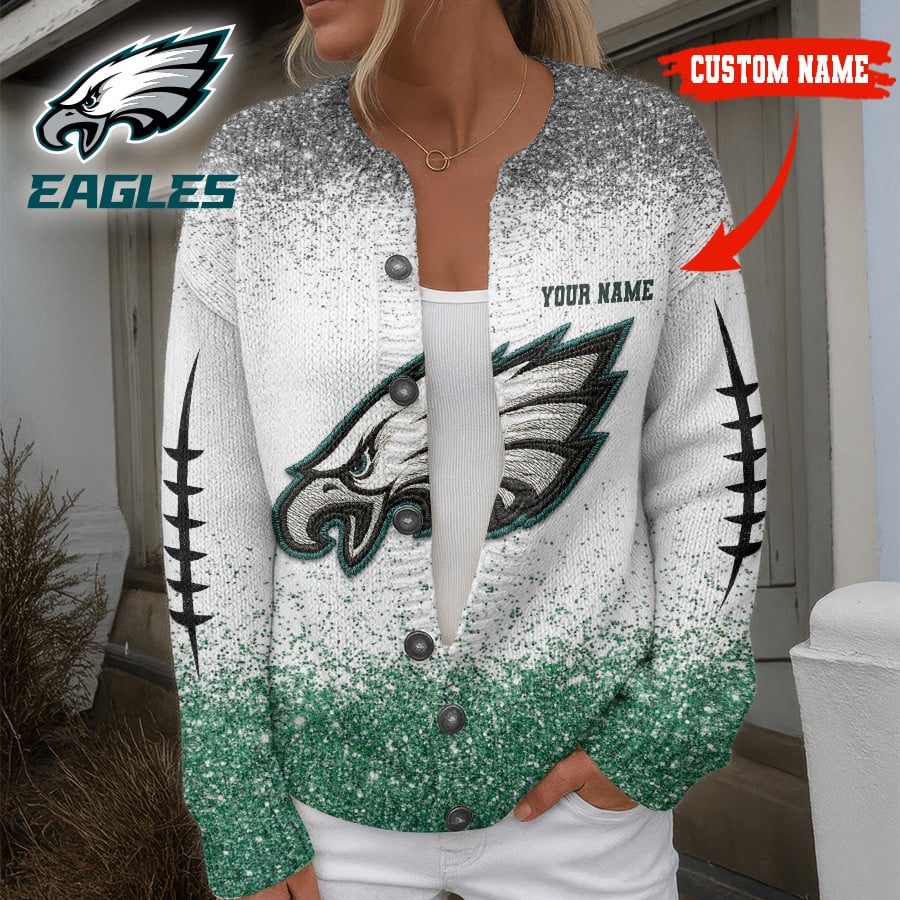 Premium NFL PHI Cozy Knit Cardigan V1 NMD NHM