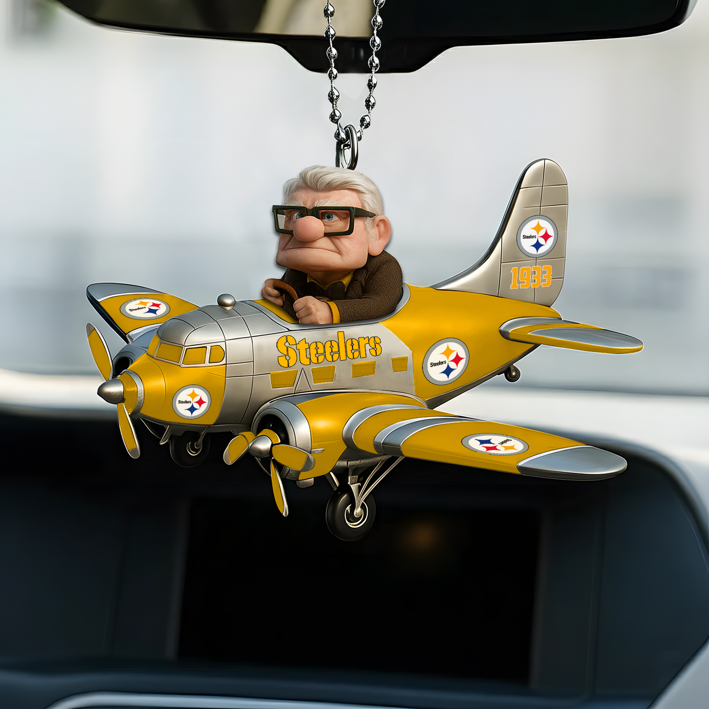 Premium NFL PIT x CARL Car Ornament V1 DATND TANTD