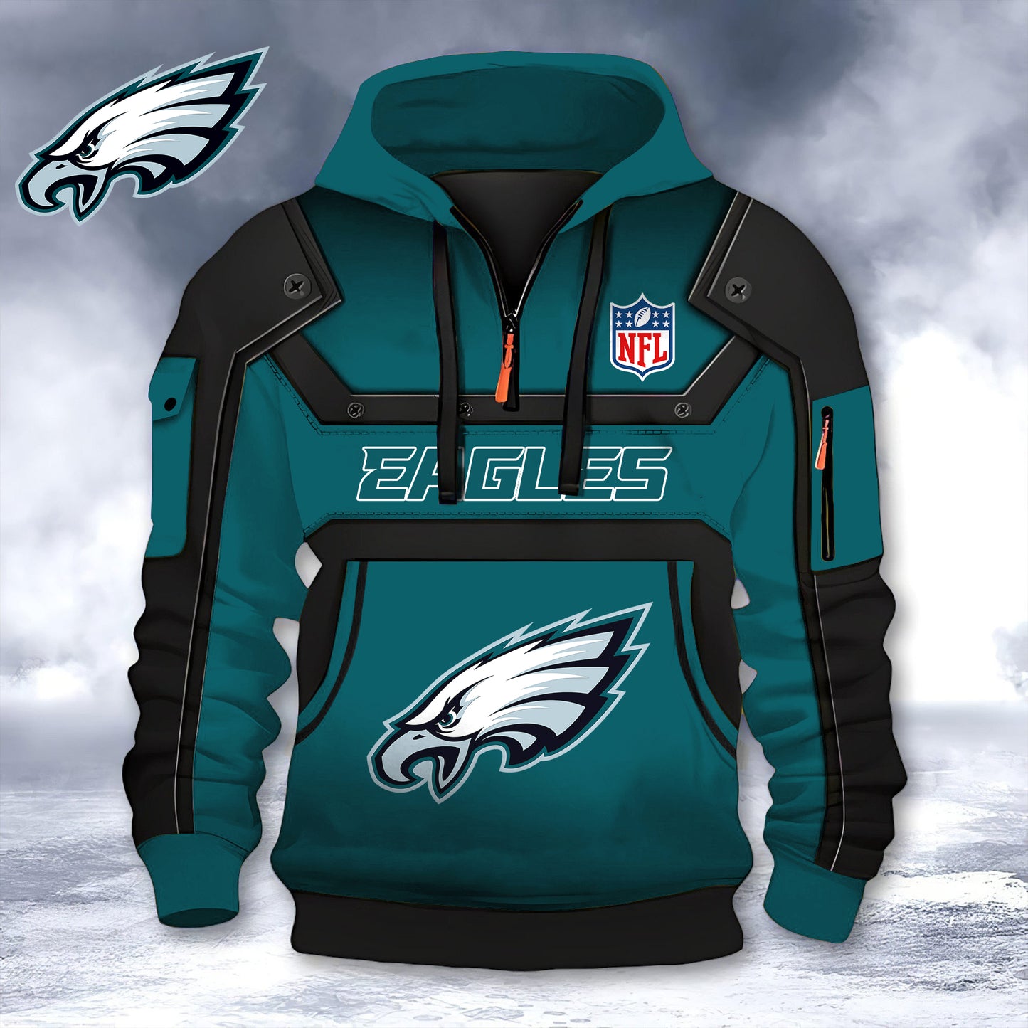 Premium NFL PLE Hoodie Half Zipper V1 NMD NHM