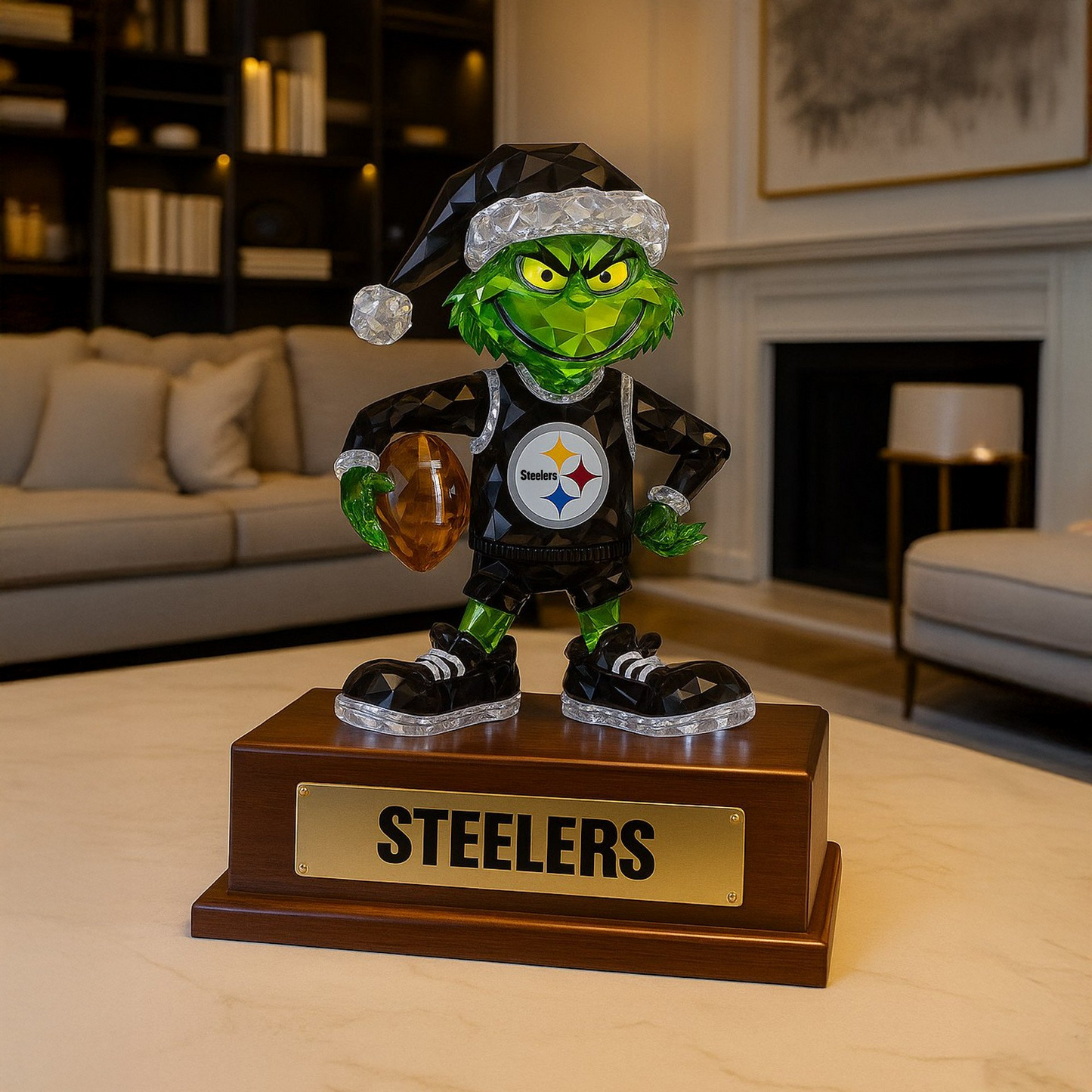 Premium NFL PT X Crystal Style Desktop Ornament NDT NHM