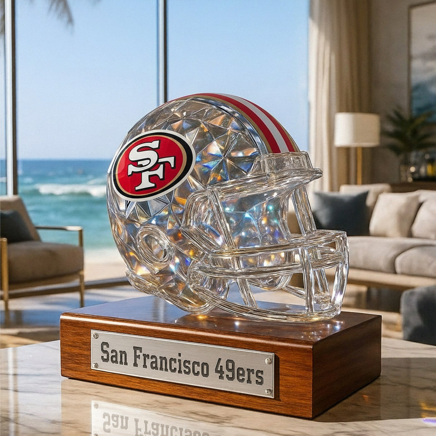 Premium NFL SF Crystal Style Desktop Ornament V1 NMD TTV