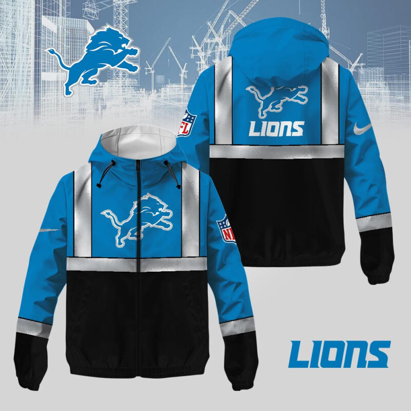 Premium NFL x DET Safety Windbreaker Jacket V1 NAK