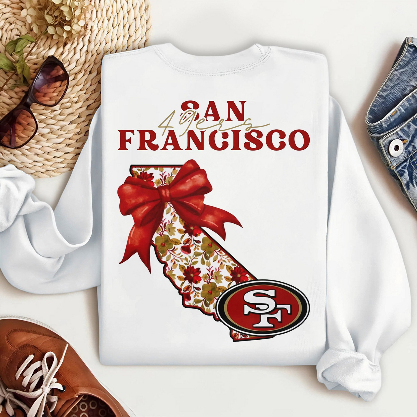 Premium NFL x SF Cozy State Bow Sweatshirt TUANND TANTD