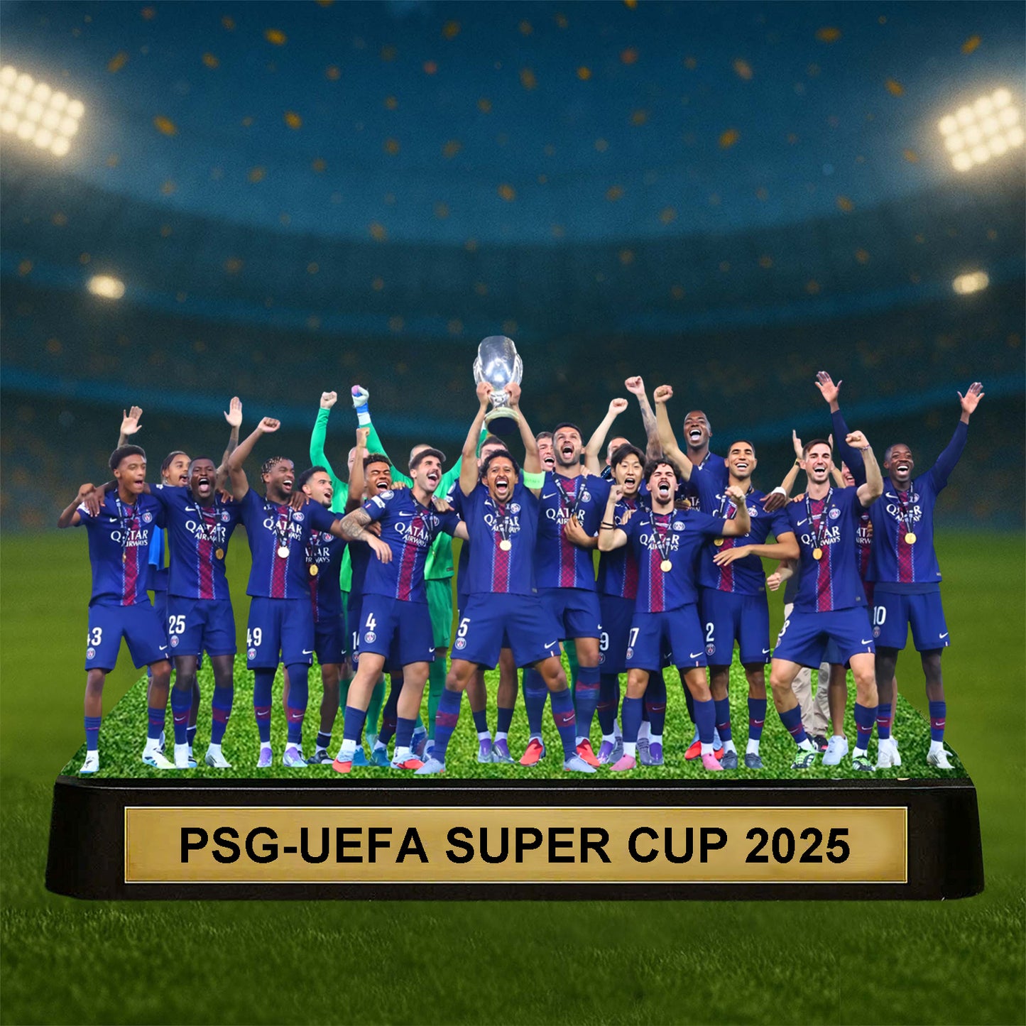 Premium PSG Conquering Europe 2025 V2 Acrylic Plaque NMD NHM