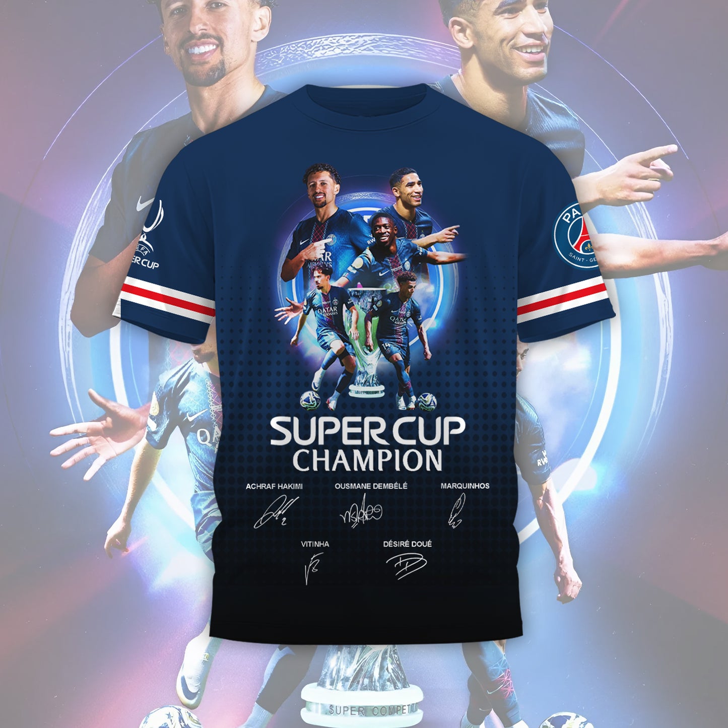 Premium PSG UEFA Super Cup Champions V2 t shirt NMD NHM