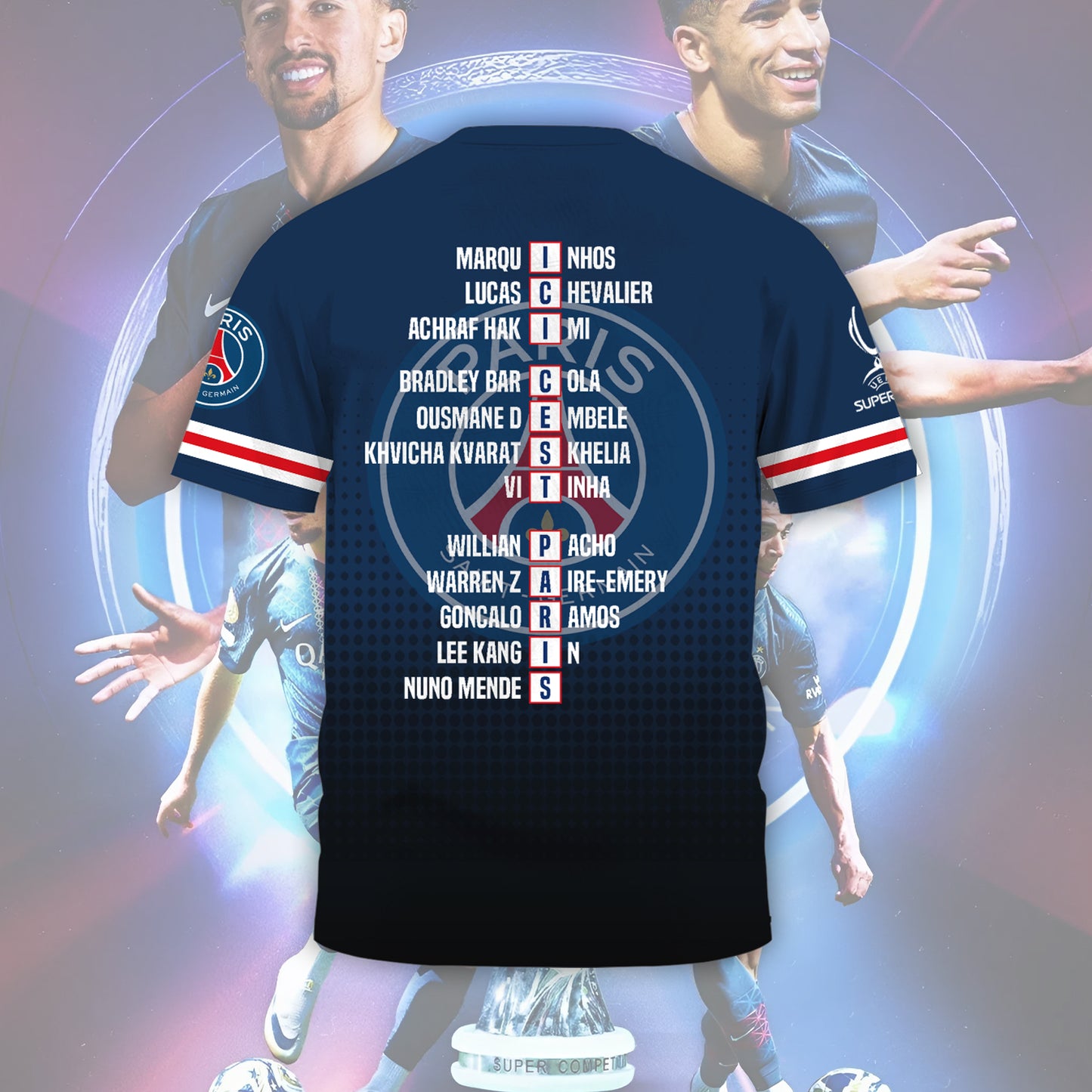 Premium PSG UEFA Super Cup Champions V2 t shirt NMD NHM