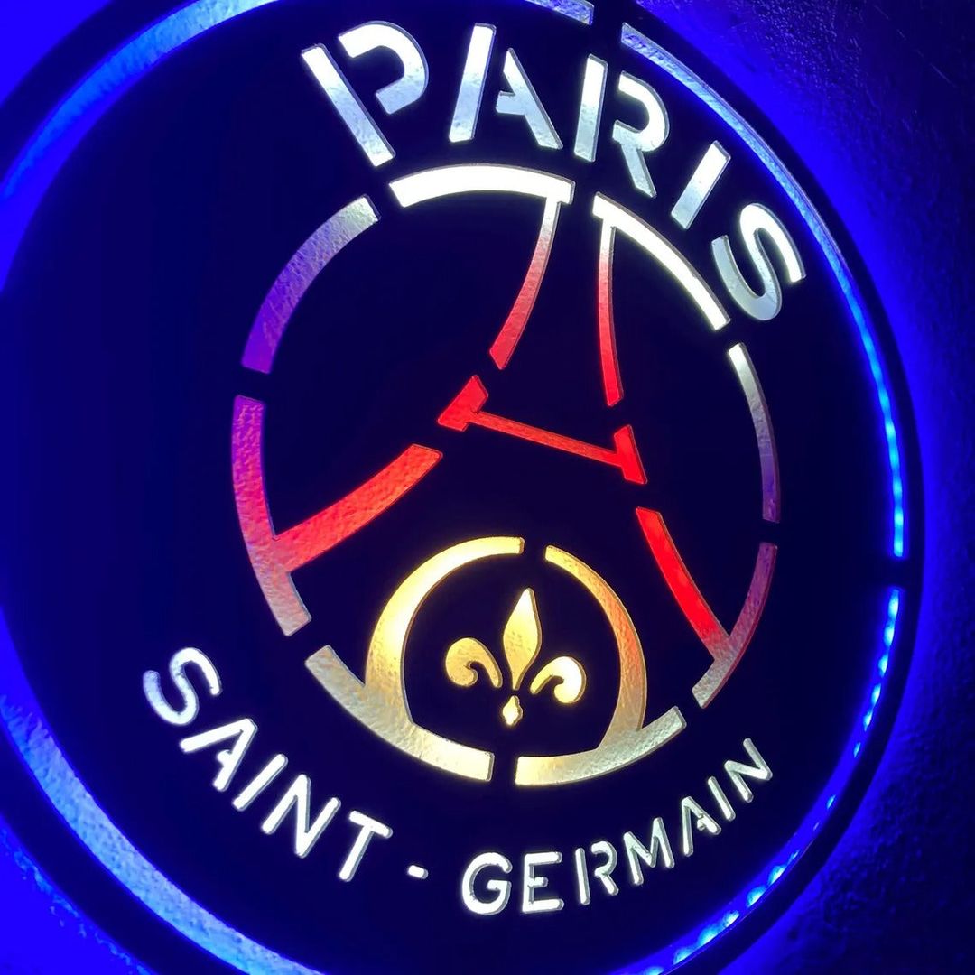 Paris SG UEFA Champions League Winner 2025 Led Light Wall Sign DDT