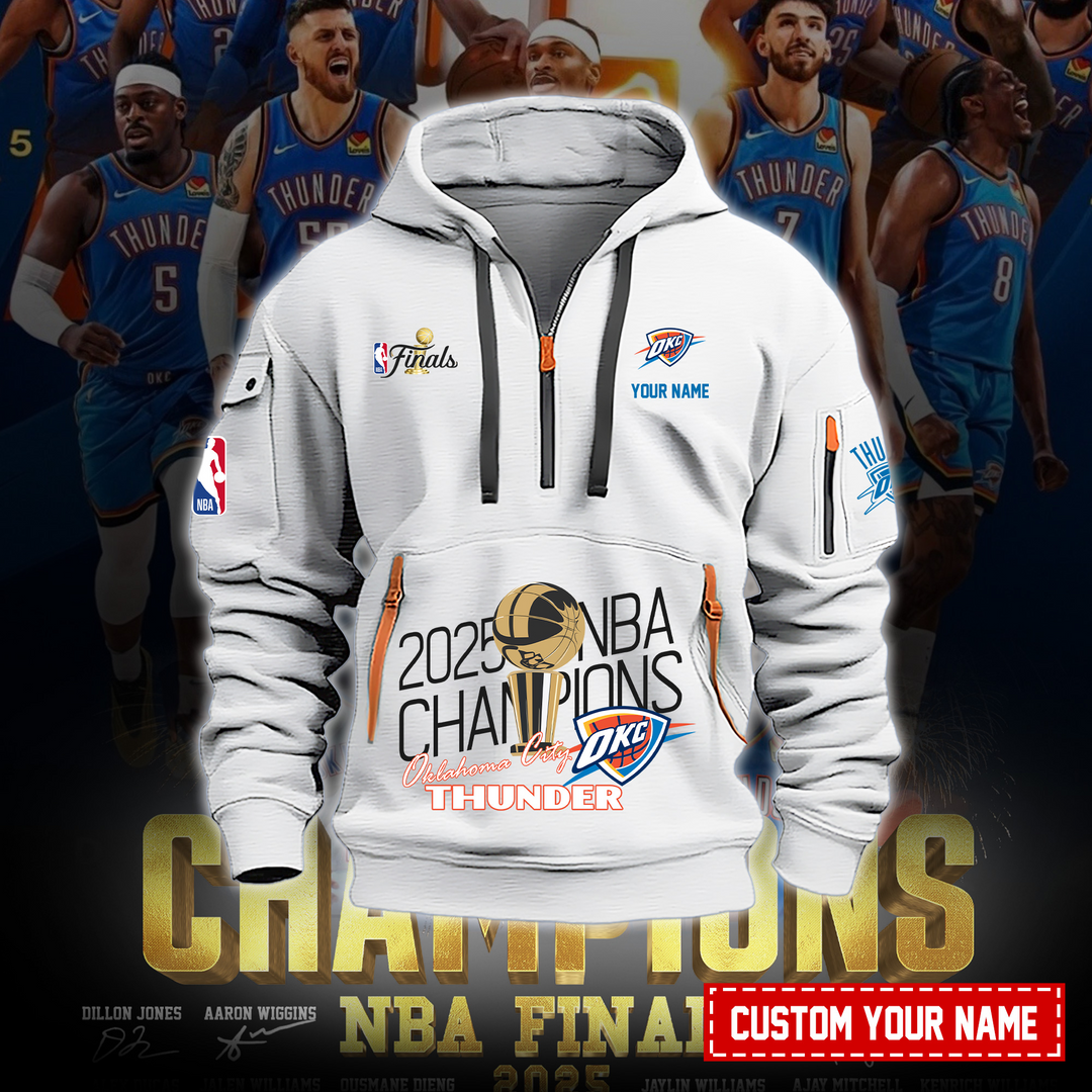 OKC NBA Champions Zipper Hoodie DDT 230625 CTND