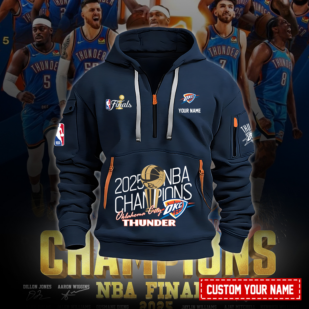 OKC NBA Champions Zipper Hoodie DDT 230625 CTND