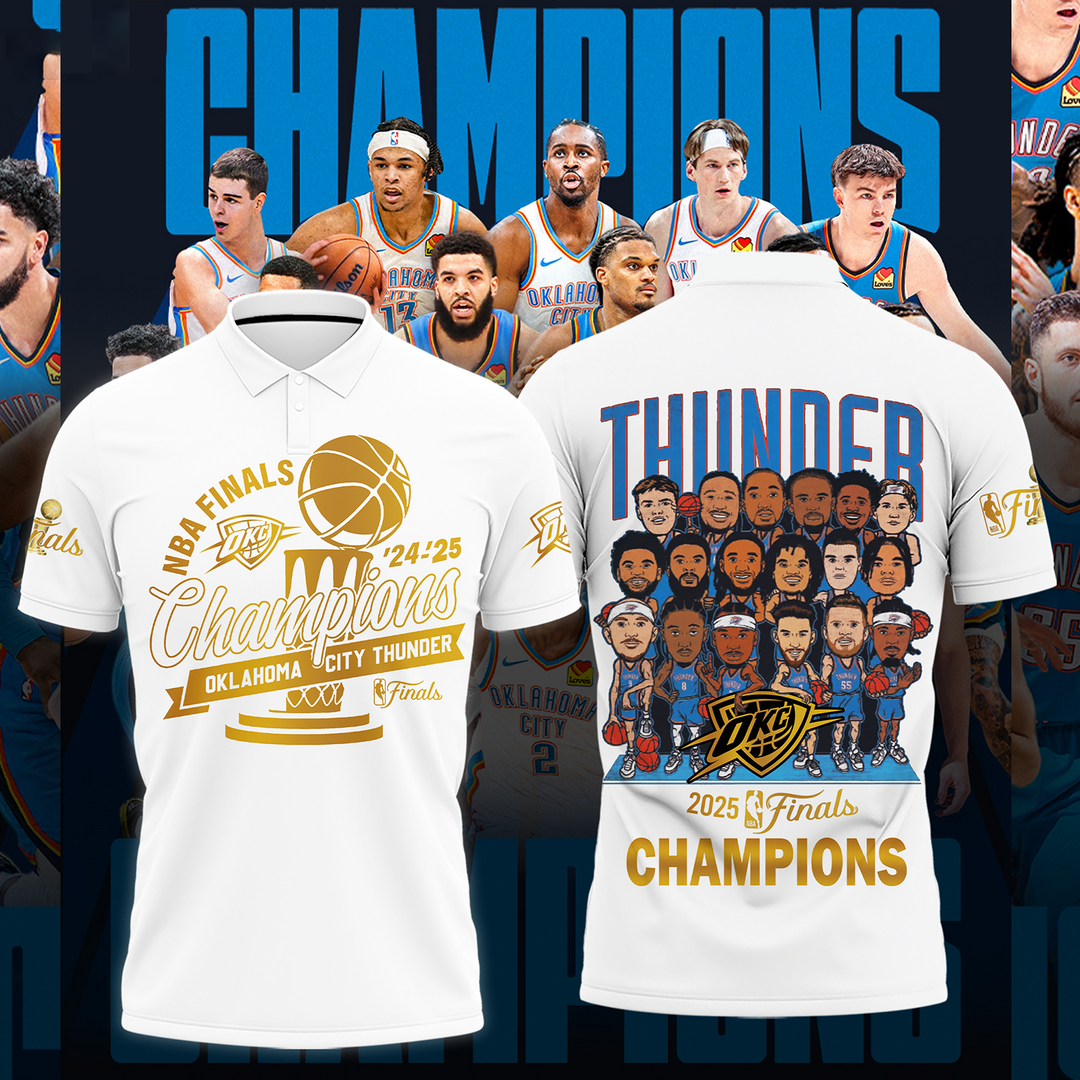 OKC 2025 NBA Finals Champions Shirt V2 DatND DVT white