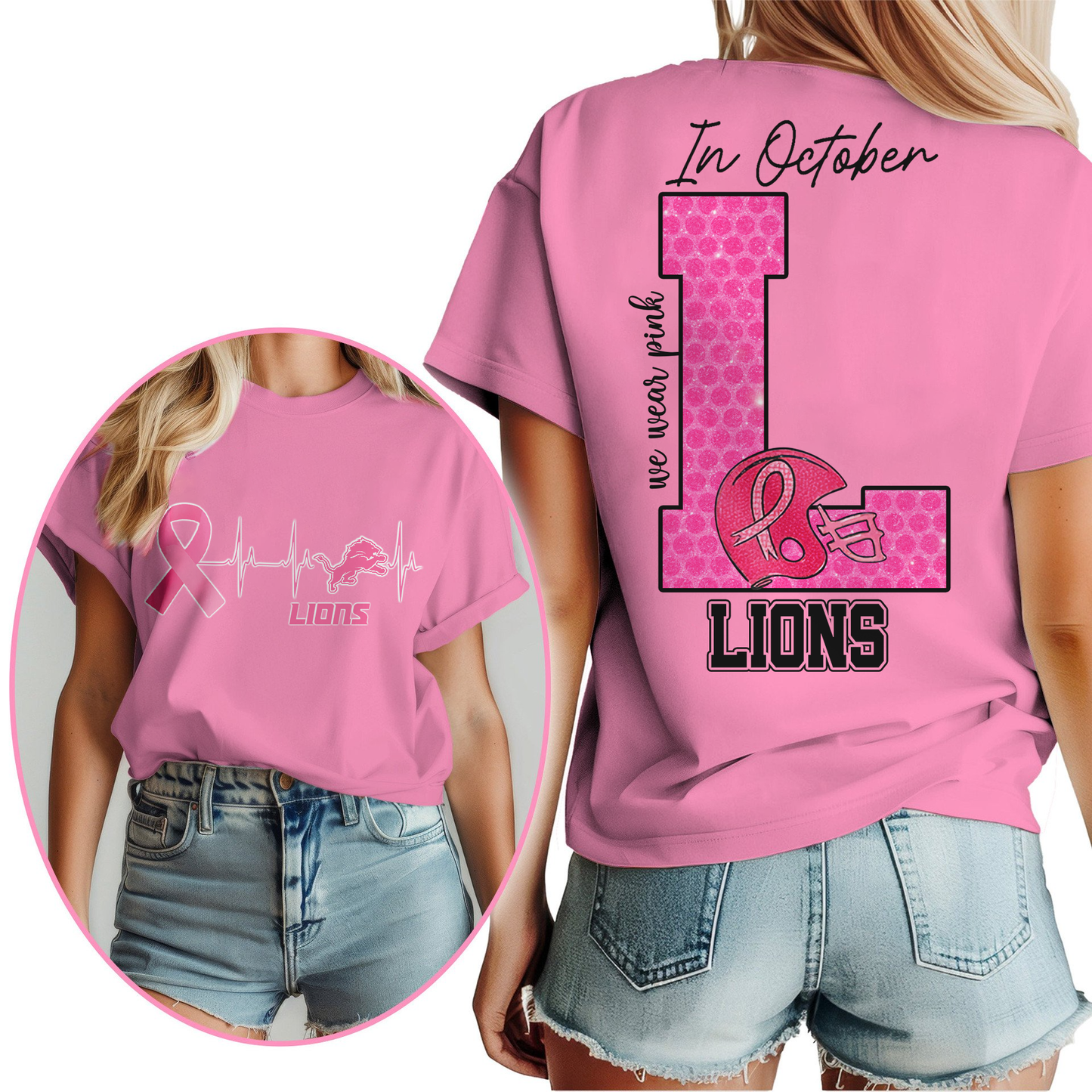 DL Premium NFL Breast Cancer Women Shirt DDT NTL