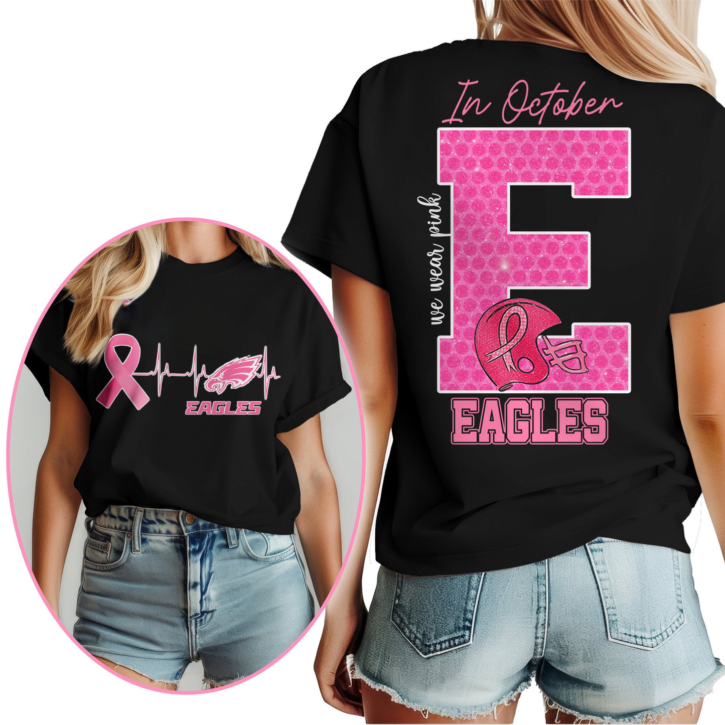 PE Premium NFL Breast Cancer Women Shirt DDT NTL