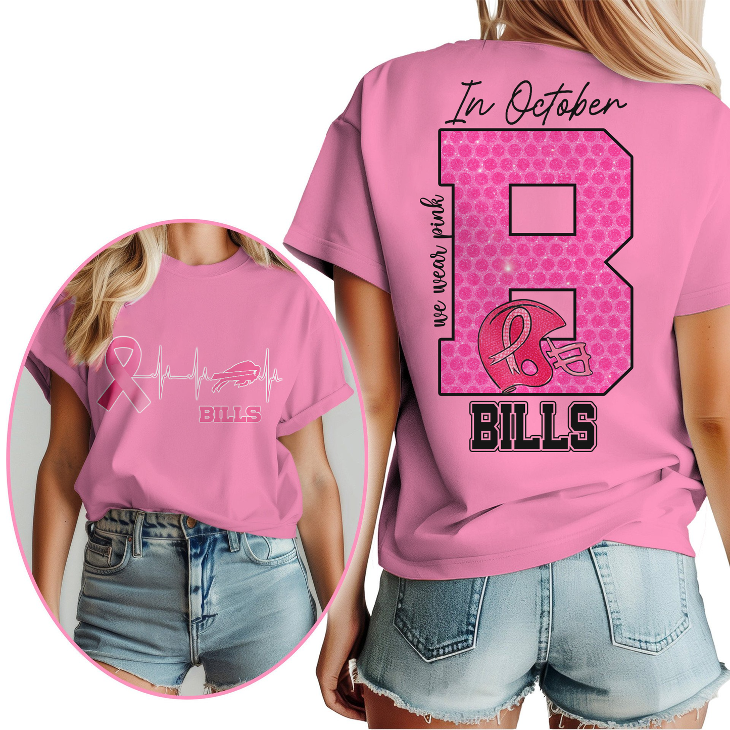 BB Premium NFL Breast Cancer Women Shirt DDT NTL