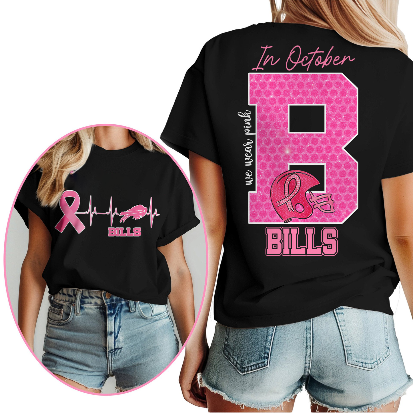 BB Premium NFL Breast Cancer Women Shirt DDT NTL