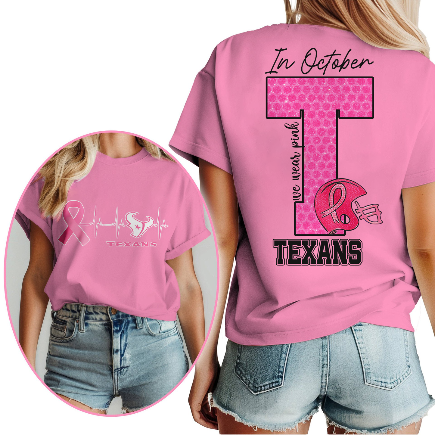 HT Premium NFL Breast Cancer Women Shirt DDT NTL