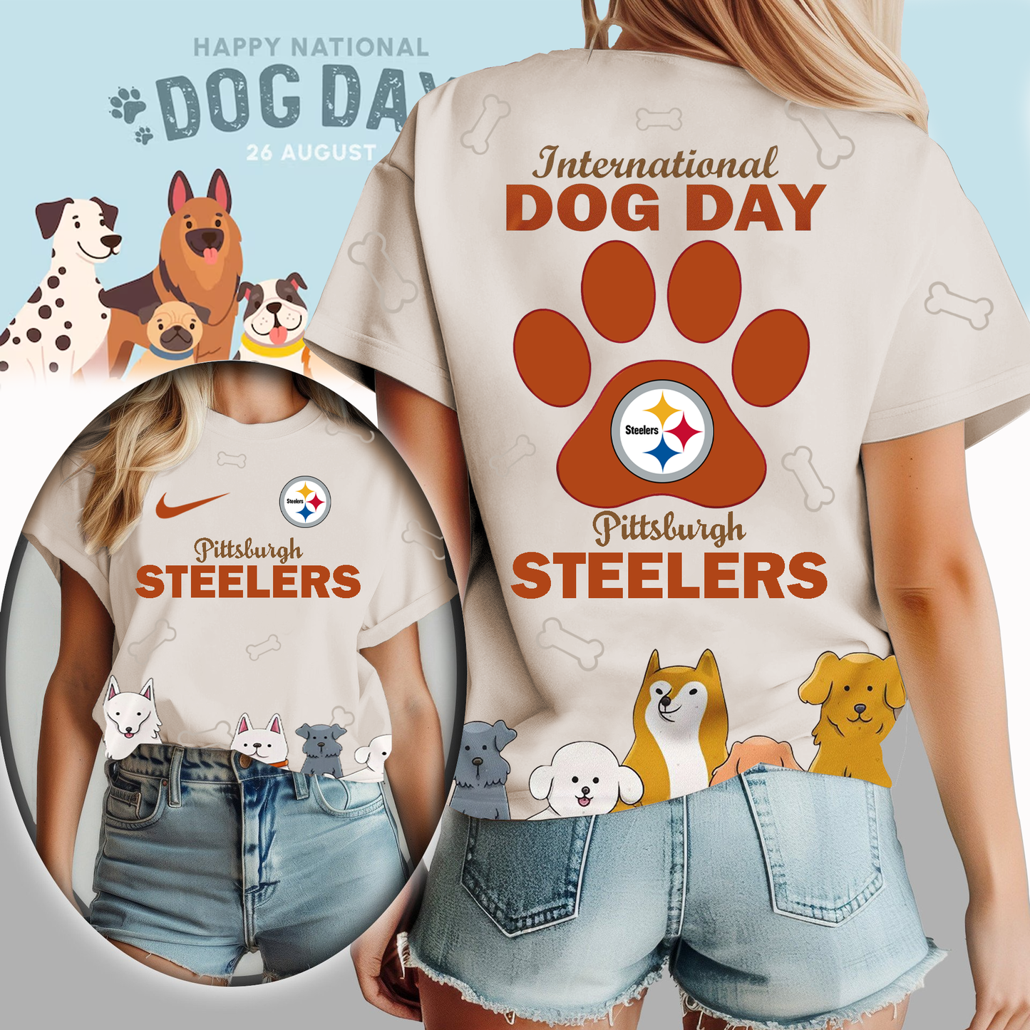 PS Premium NFL International Dog Day 3D Shirt DDT CTND