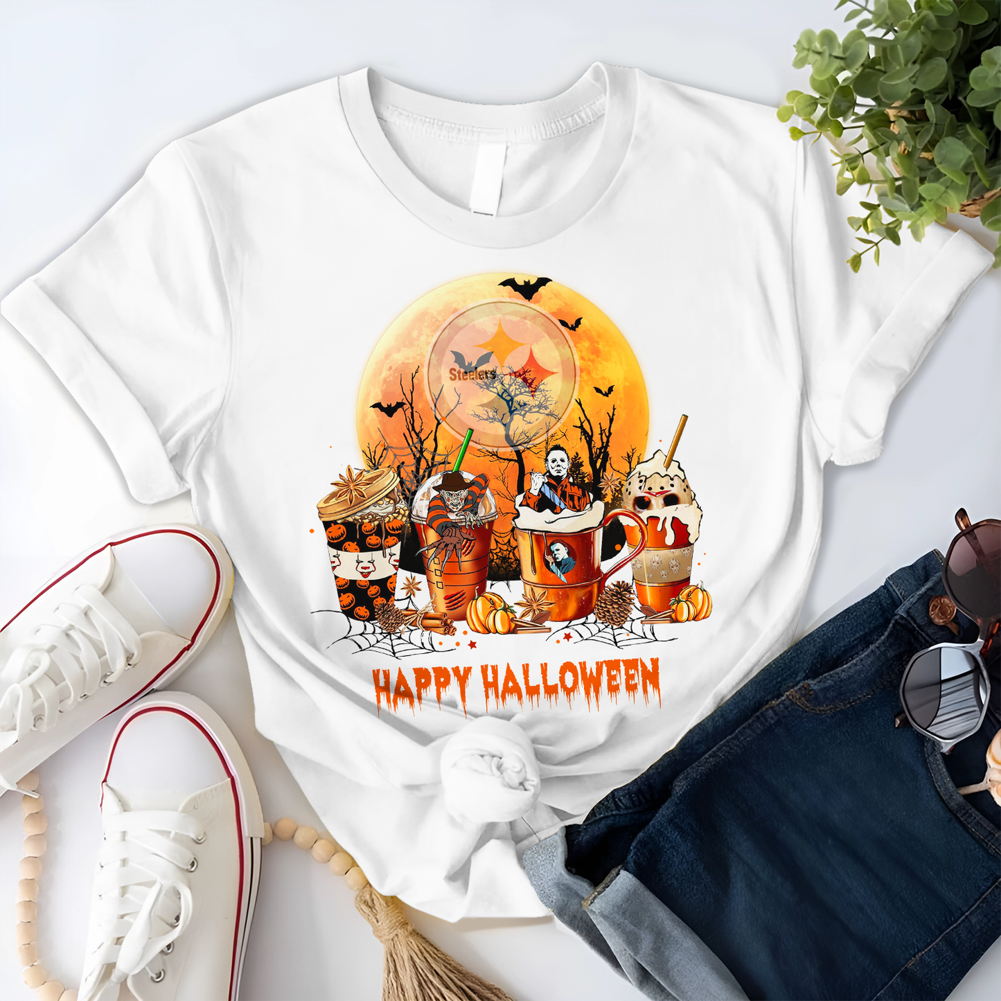 PS x NFL Premium Happy Halloween Shirt DDT NTL