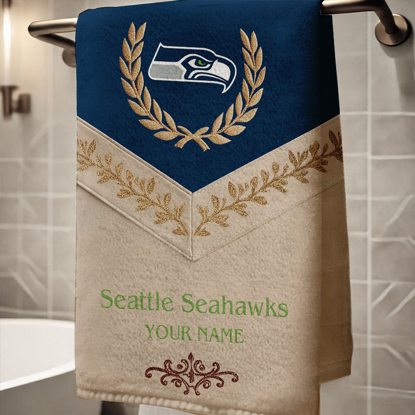 SEA Football New Bath Towel Custom Name DATND TANTD
