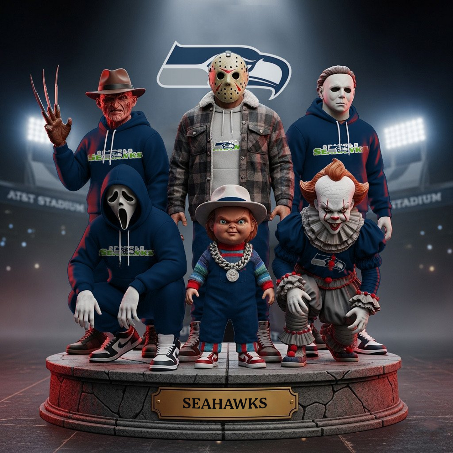 SEA x NFL Acrylic Block Plaque For Fan DATND TANTD