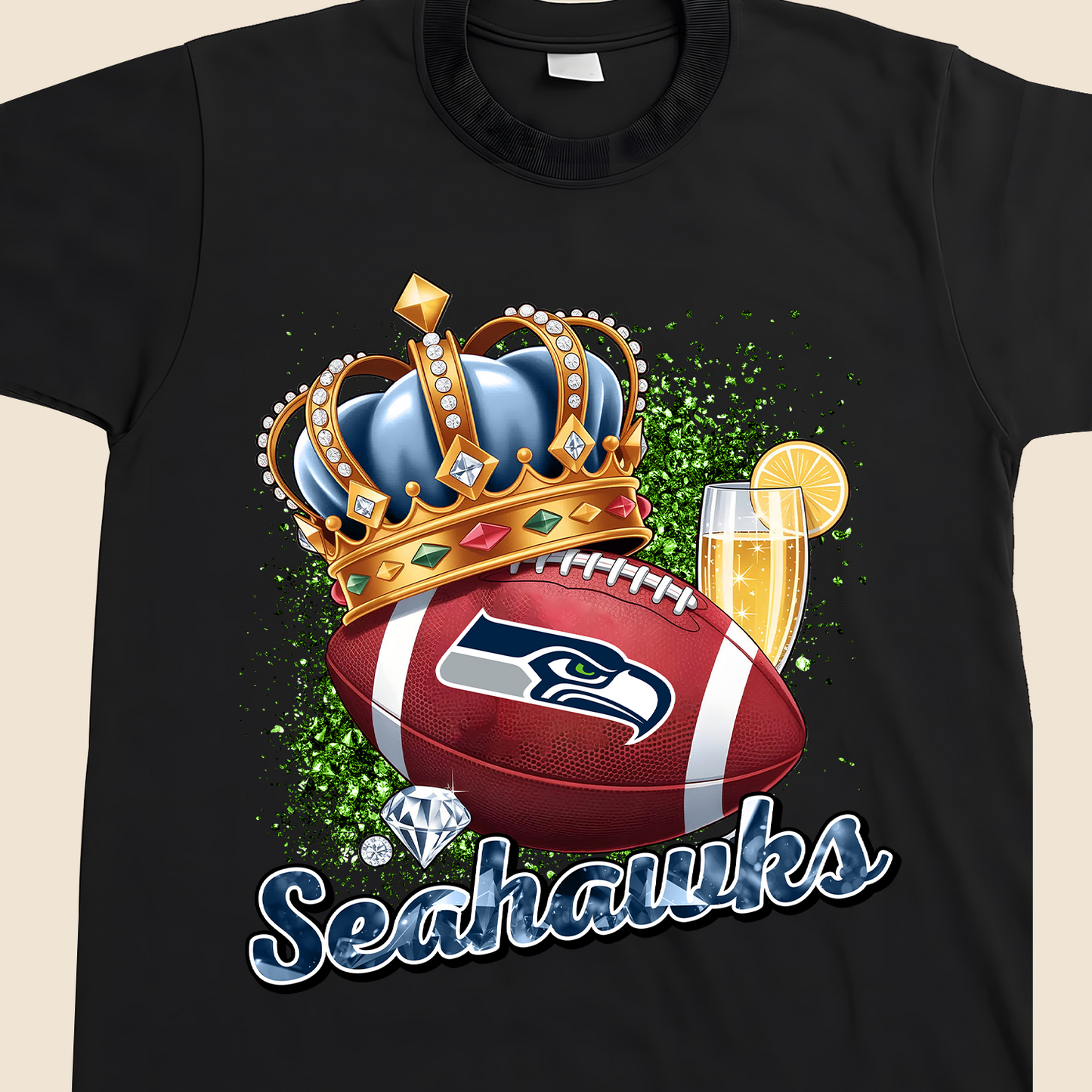 SEA x NFL Crowns Diamond T-Shirt DATND TANTD