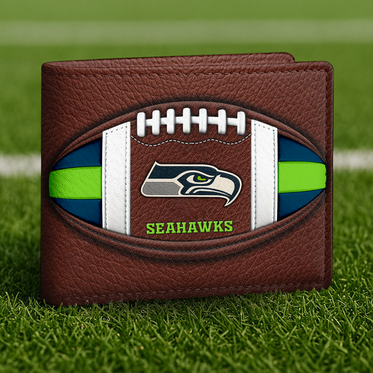 SEA x NFL Football Men Special Brown Wallet DATND TANTD