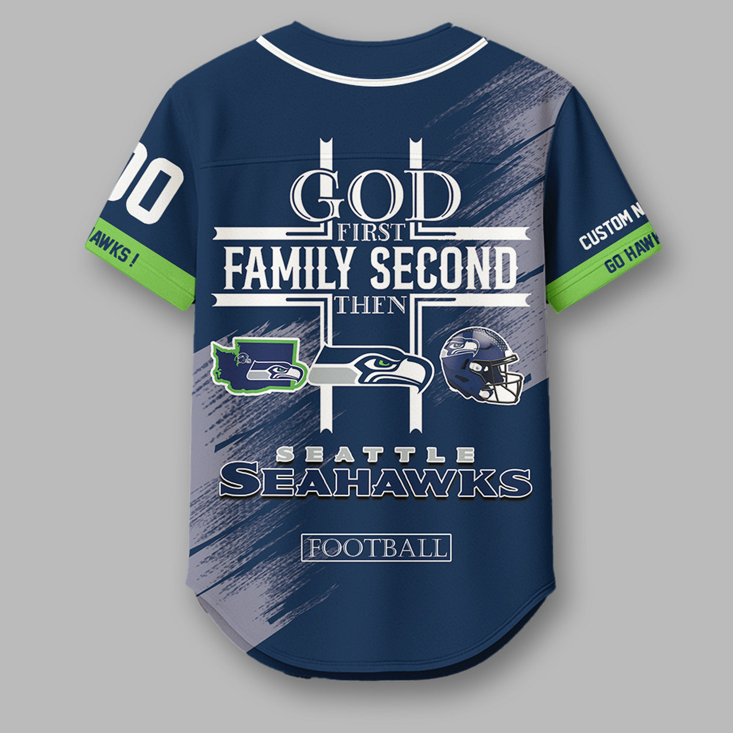 SEA x NFL Premium NFL Baseball Jersey DATND TANTD