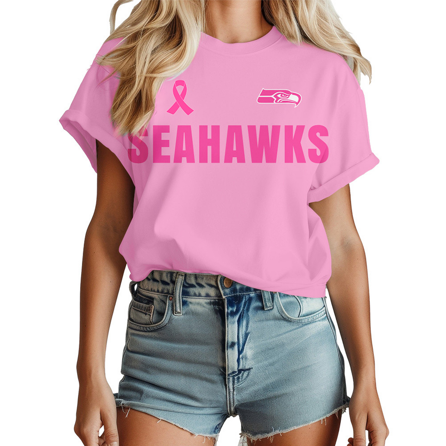 SEA x NFL Tackle Breast Cancer Premium 3D Shirt DATND TANTD