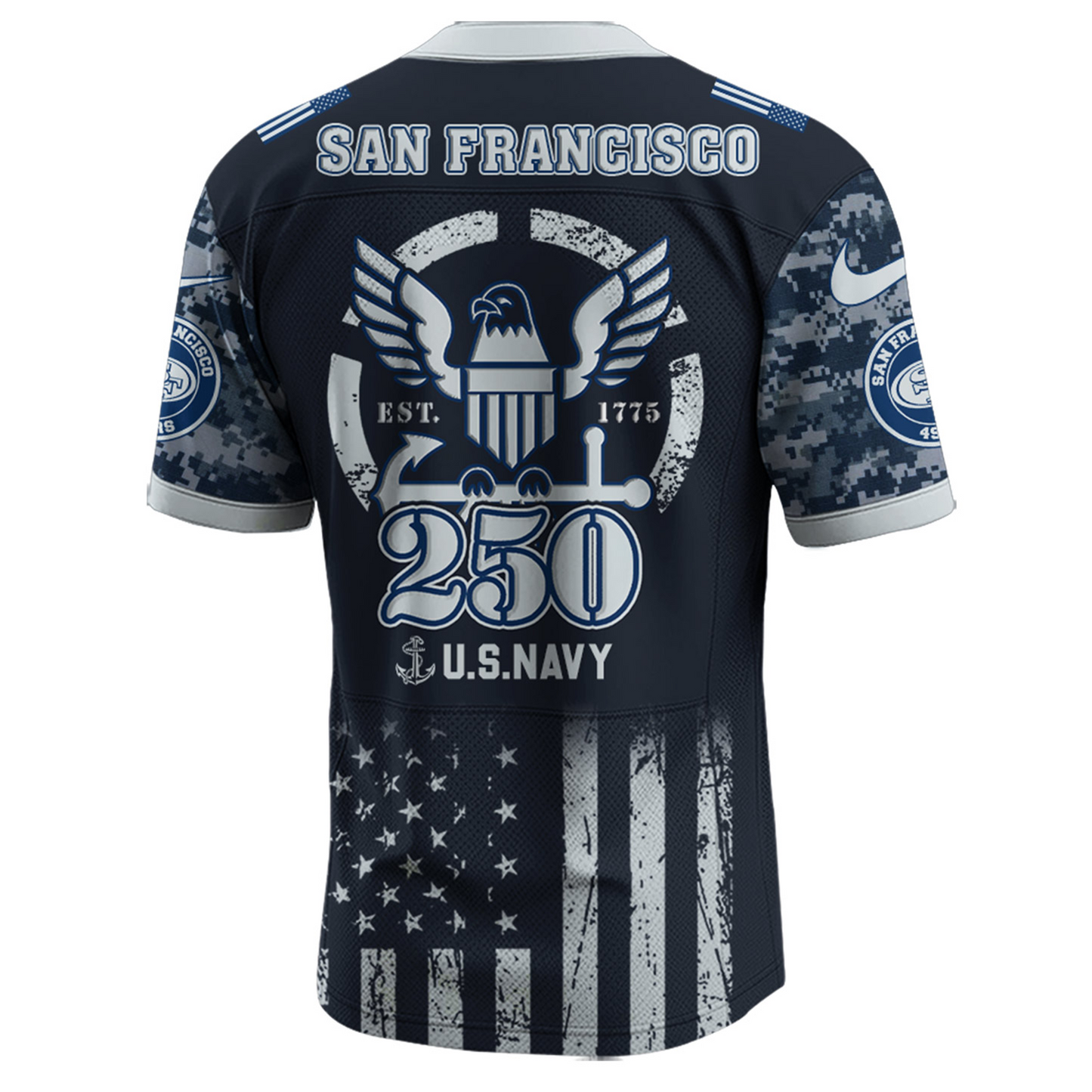 SF x 250 U.S. Navy 250th Birthday Celebration Jersey DatND DVT