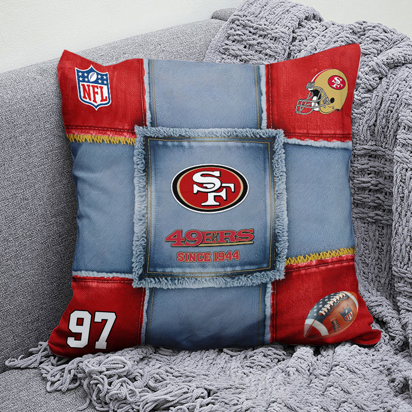 SF x NFL Football Pillow Special Style DATND TANTD