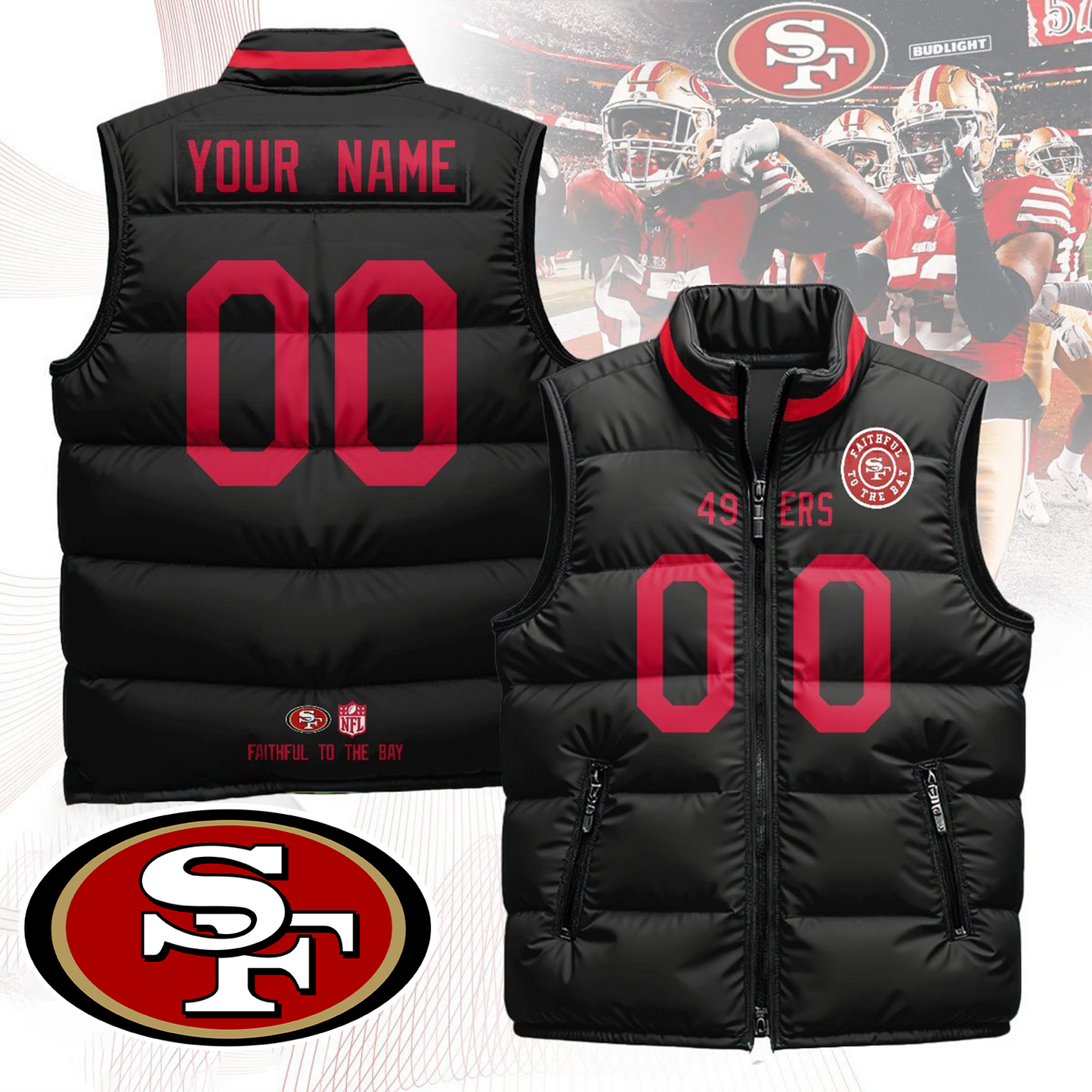 SF x NFL Unisex Puffer Vest DatND ThuongNH