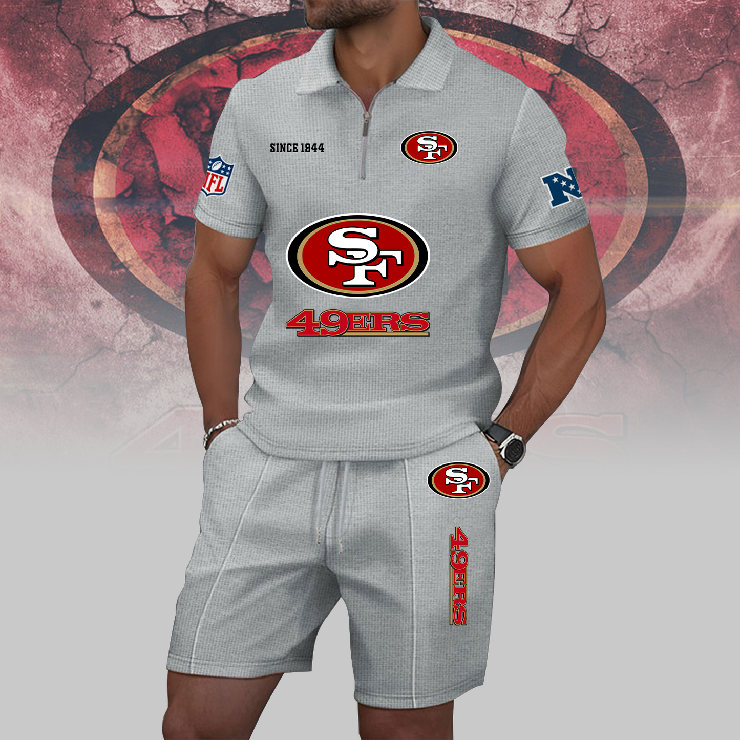 SF x NFL Zip Polo Set DATND TANTD