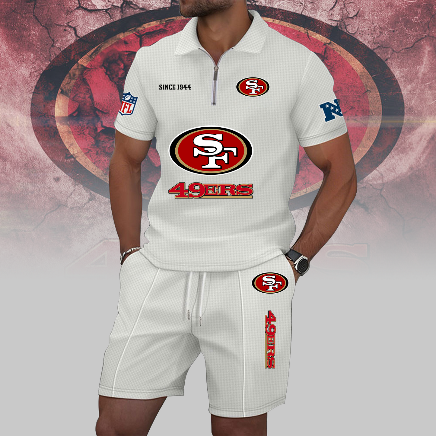 SF x NFL Zip Polo Set DATND TANTD