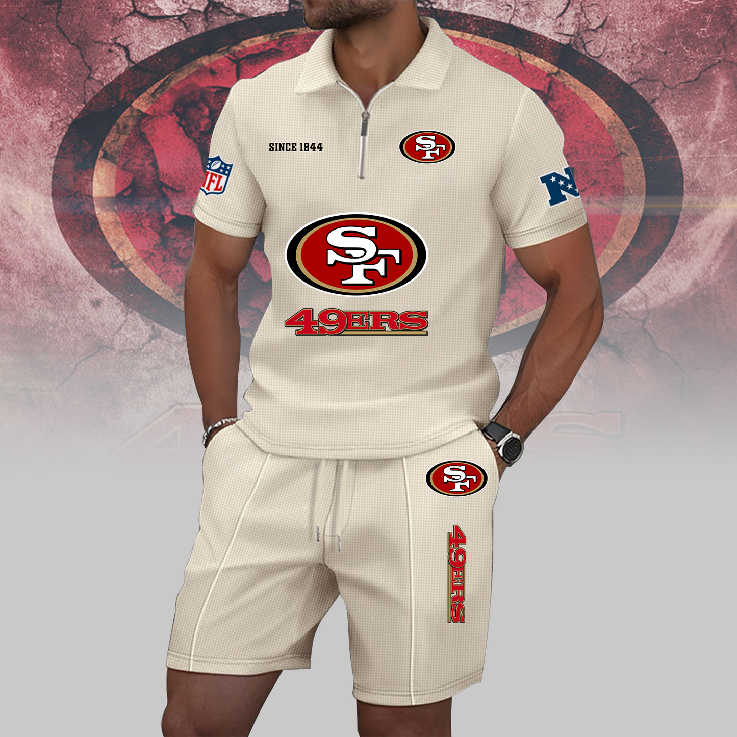 SF x NFL Zip Polo Set DATND TANTD