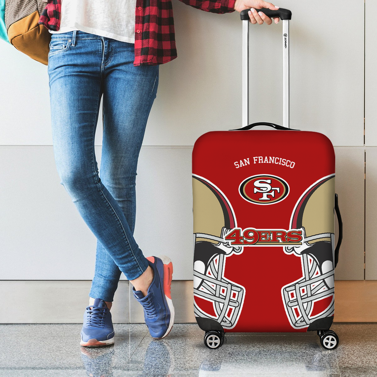 SF49 NFL V2 Luggage Cover Suitcase Protector DDT NTL