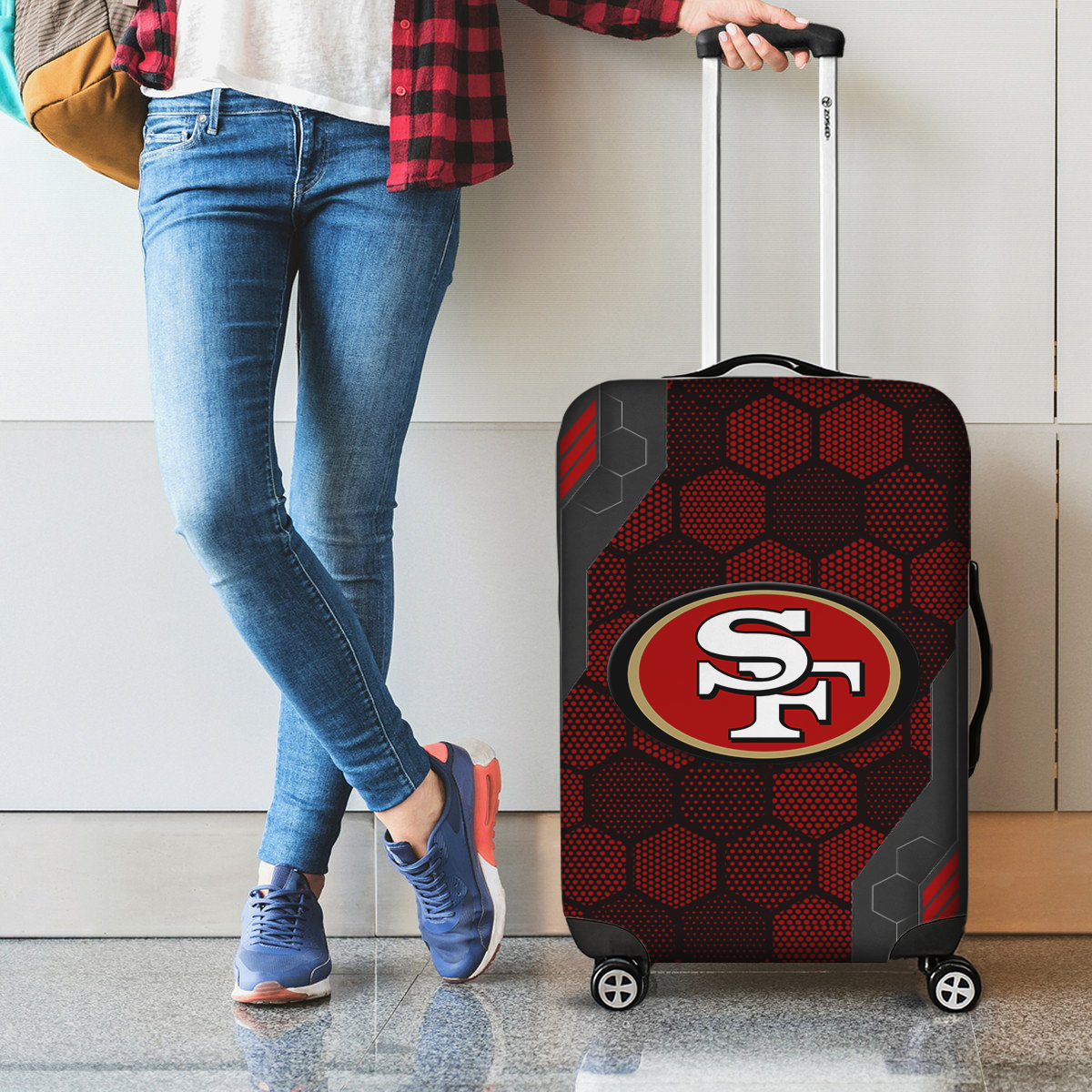 SF49 NFL V3 Luggage Cover Suitcase Protector DDT NTL
