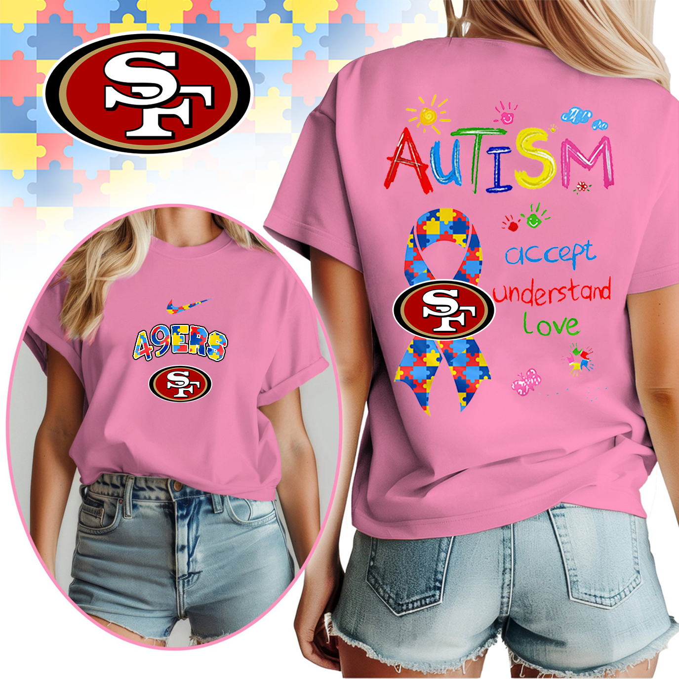 SF49 Premium Autism Awareness 3D Shirt DDT TTV