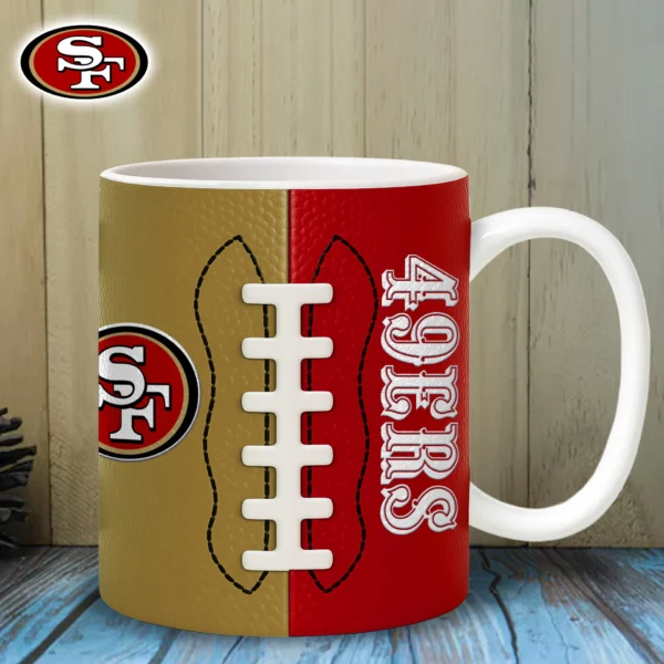 SF49 Premium NFL Split Color Ceramic Mug DDT HLPhuong