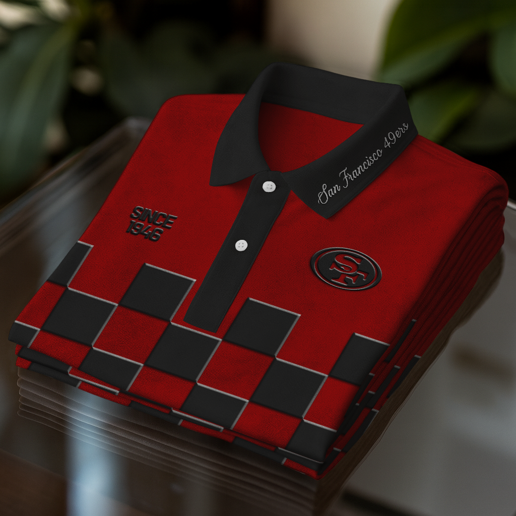 SF49 x NFL Embossed Retro Polo Shirt DDT NTL