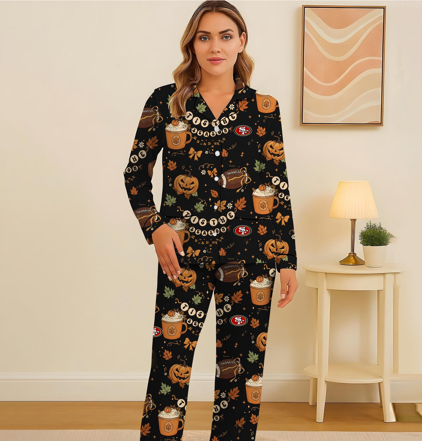 SF49 x NFL Tis The Season Pajama Set DDT HLP