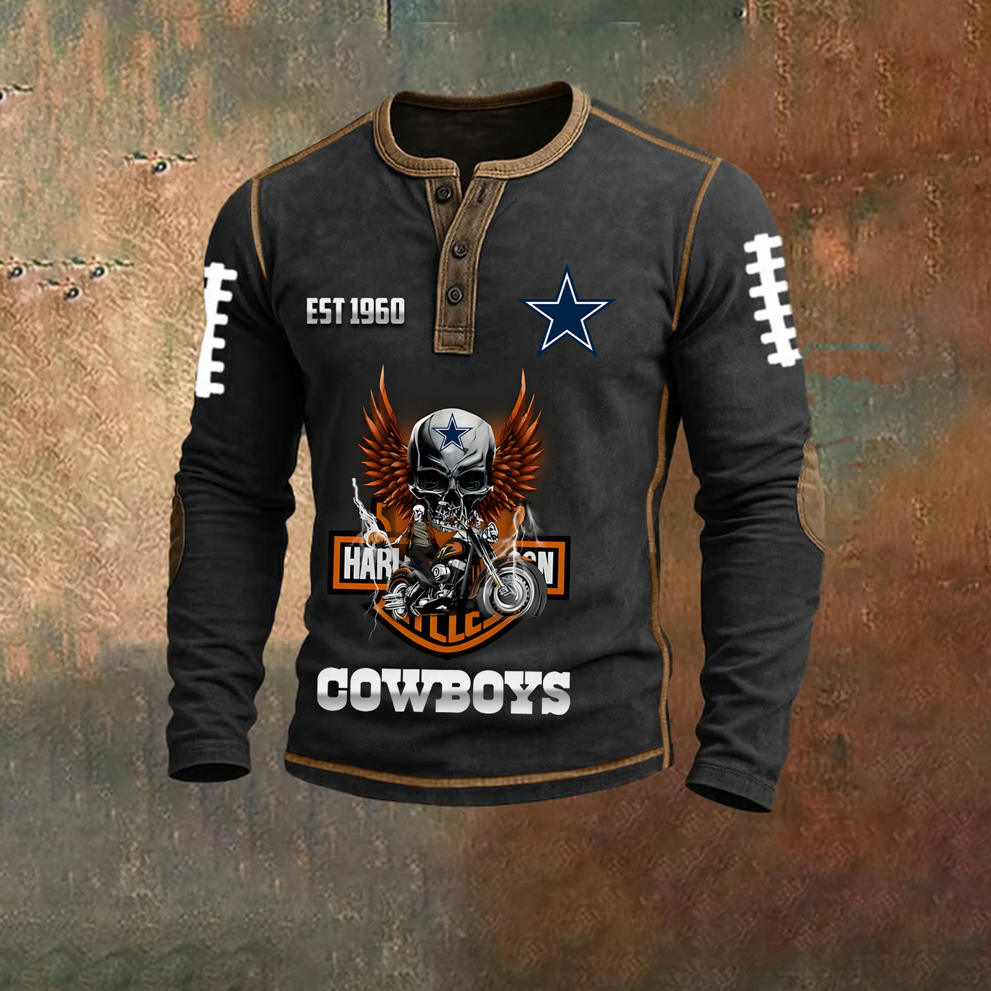 Signature NFL X DAL Harley 3D Long Sleeve Top NDT TDT