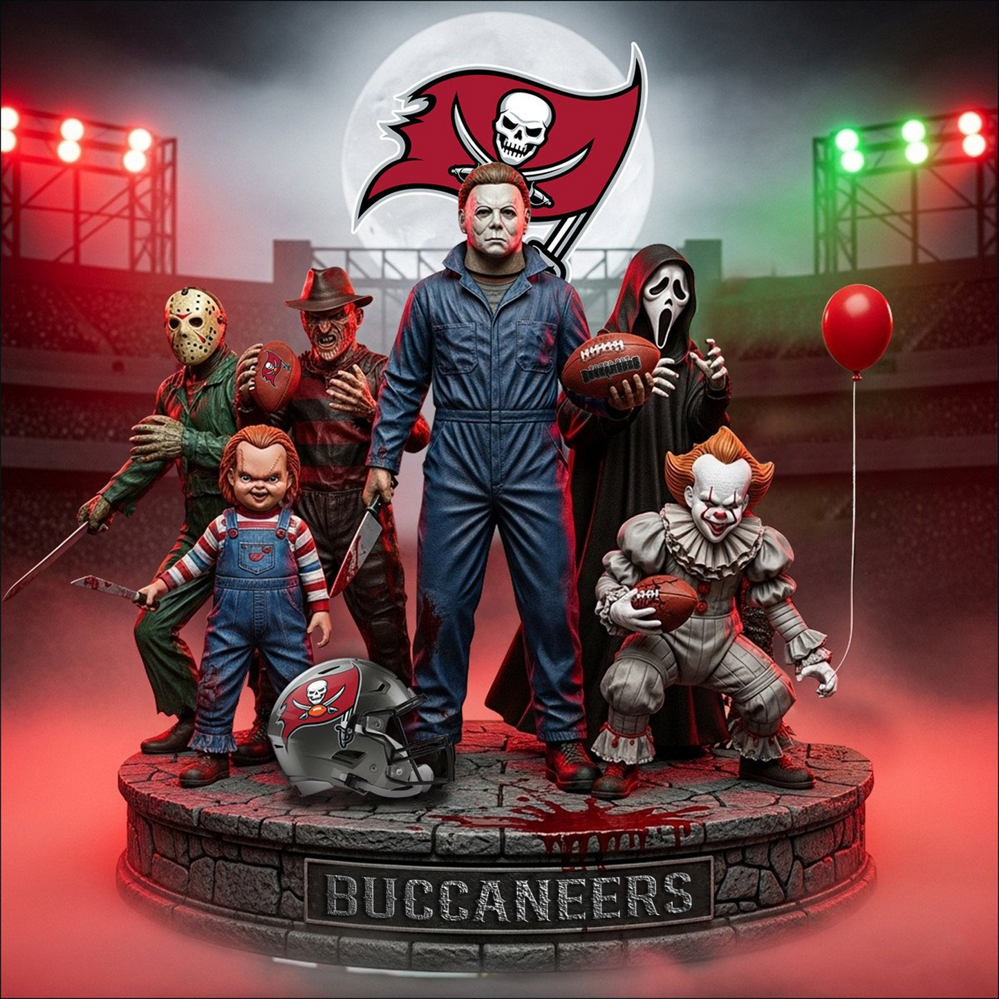 TB x NFL Personalized Acrylic Block Plaque Halloween