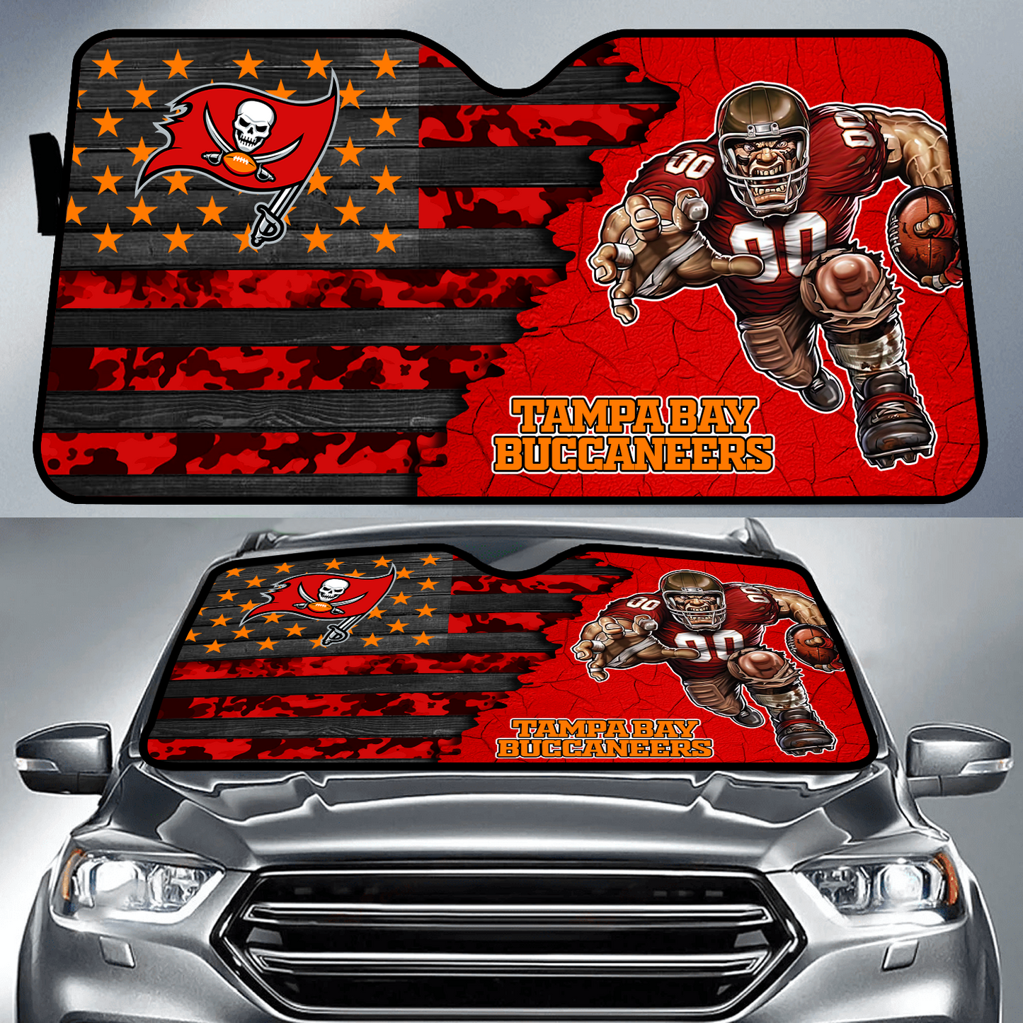 TB x NFL Personalized Auto Sun Shade DATND TANTD