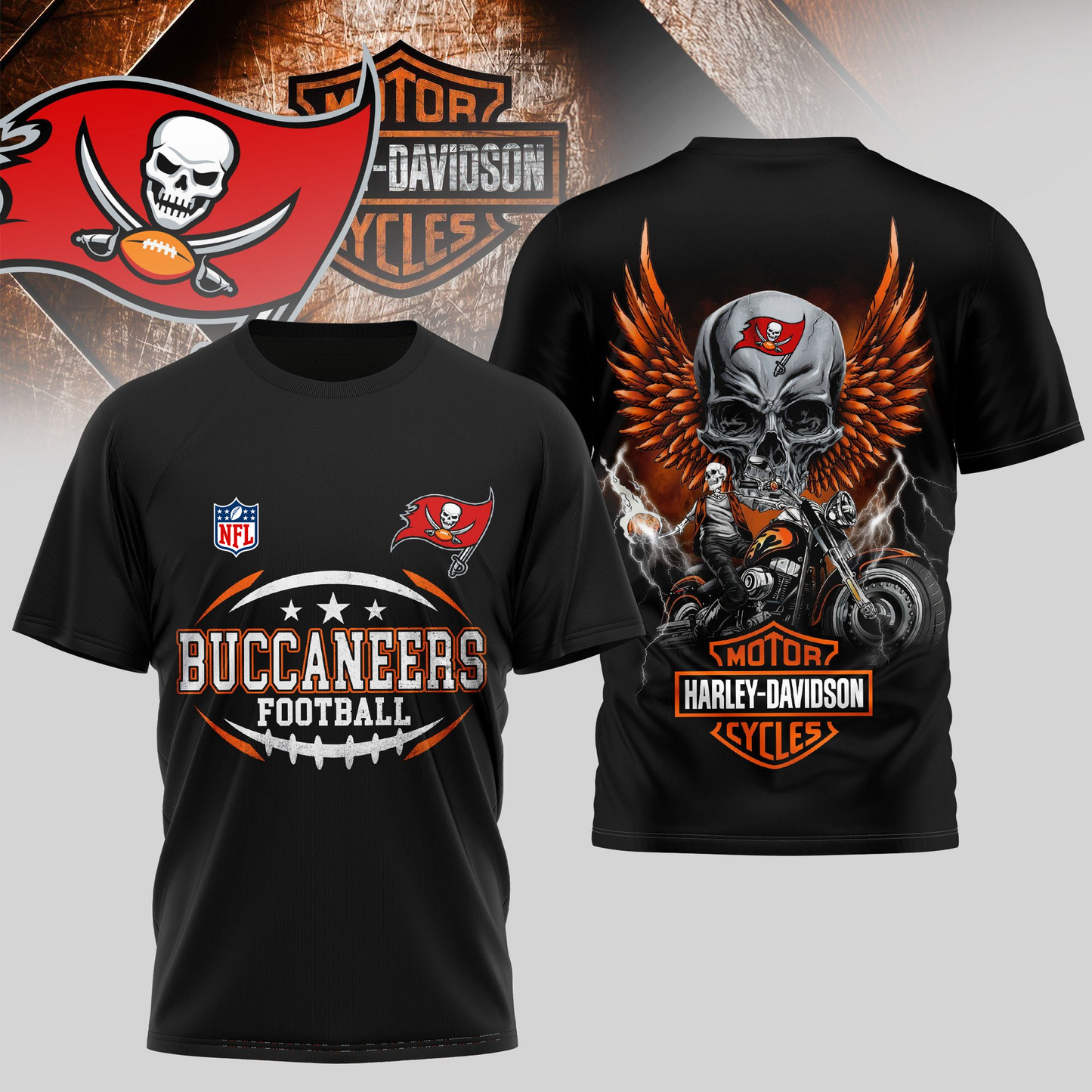 TBB Premium NFL Motorcycle 3D Shirt DDT CTND